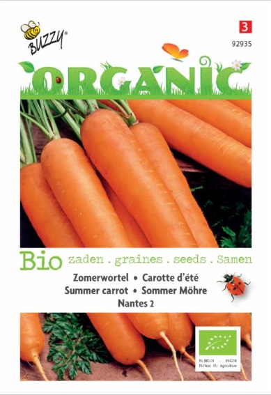 Carrot Nantes 2 BIO (Daucus) 1500 seeds